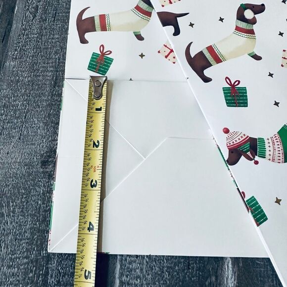 Christmas Dachshund Sweater Dog Holiday Gift Bags Set - Picture 4 of 4